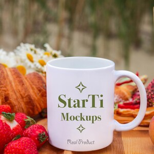 Summer Coffee mug mockup 11 oz Mug mock-up Printify ceramic cup Outdoor