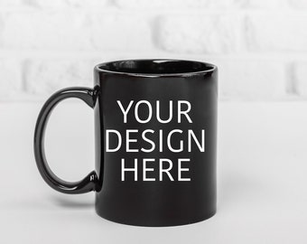 11 Unzen schwarze Tasse Mockup Kaffeetasse Mock-up