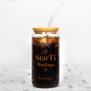 Sipper glass mockup 16oz Libbey glass can mockup Glass beer can mock up Libbey cup mockup