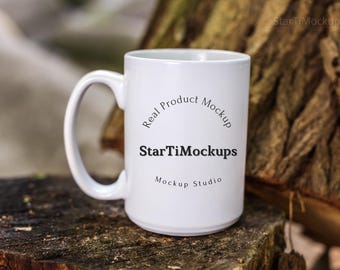 Outdoor Mug mockup 15oz Coffee cup mockup Ceramic mug mock up