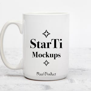 Coffee mug mockup 15oz Real mock up mug Printify ceramic cup mock-up