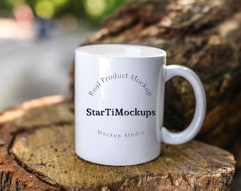 Outdoor Mug mockup 11oz Coffee cup mockup Ceramic mug mock up