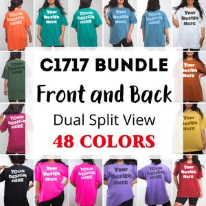 Comfort Colors 1717 Front and Back mockup bundle C1717 mockup bundle Front Back tshirt mockup Mega bundle