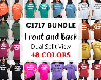 Comfort Colors 1717 Front and Back mockup bundle C1717 mockup bundle Front Back tshirt mockup Mega bundle