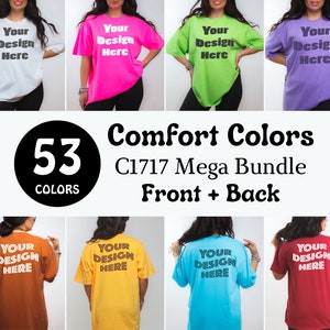 Comfort Colors tshirt mockup bundle Front and back 1717 mockup bundle Real model mockups Basic
