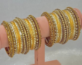 Gold patti bangles best sale