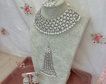 Silver Bridal Set - Pearl