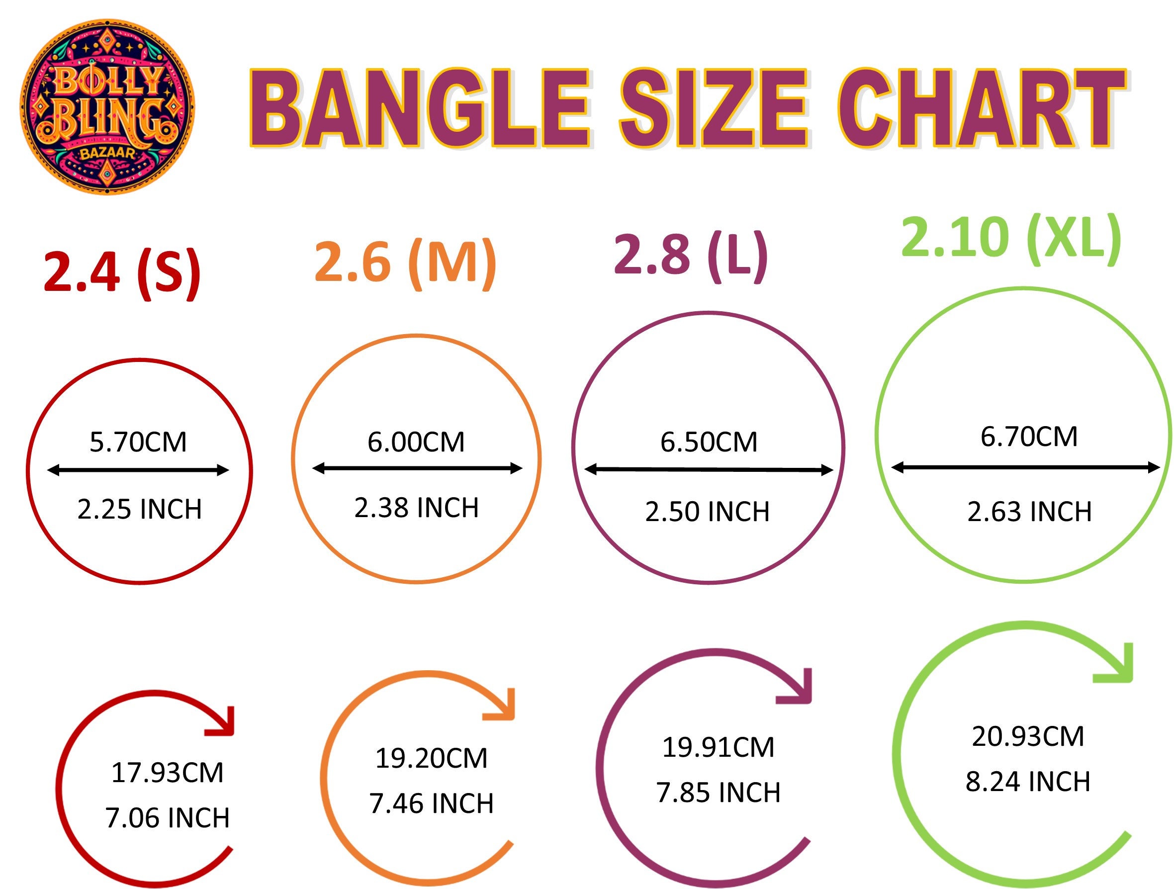 Bangle size discount
