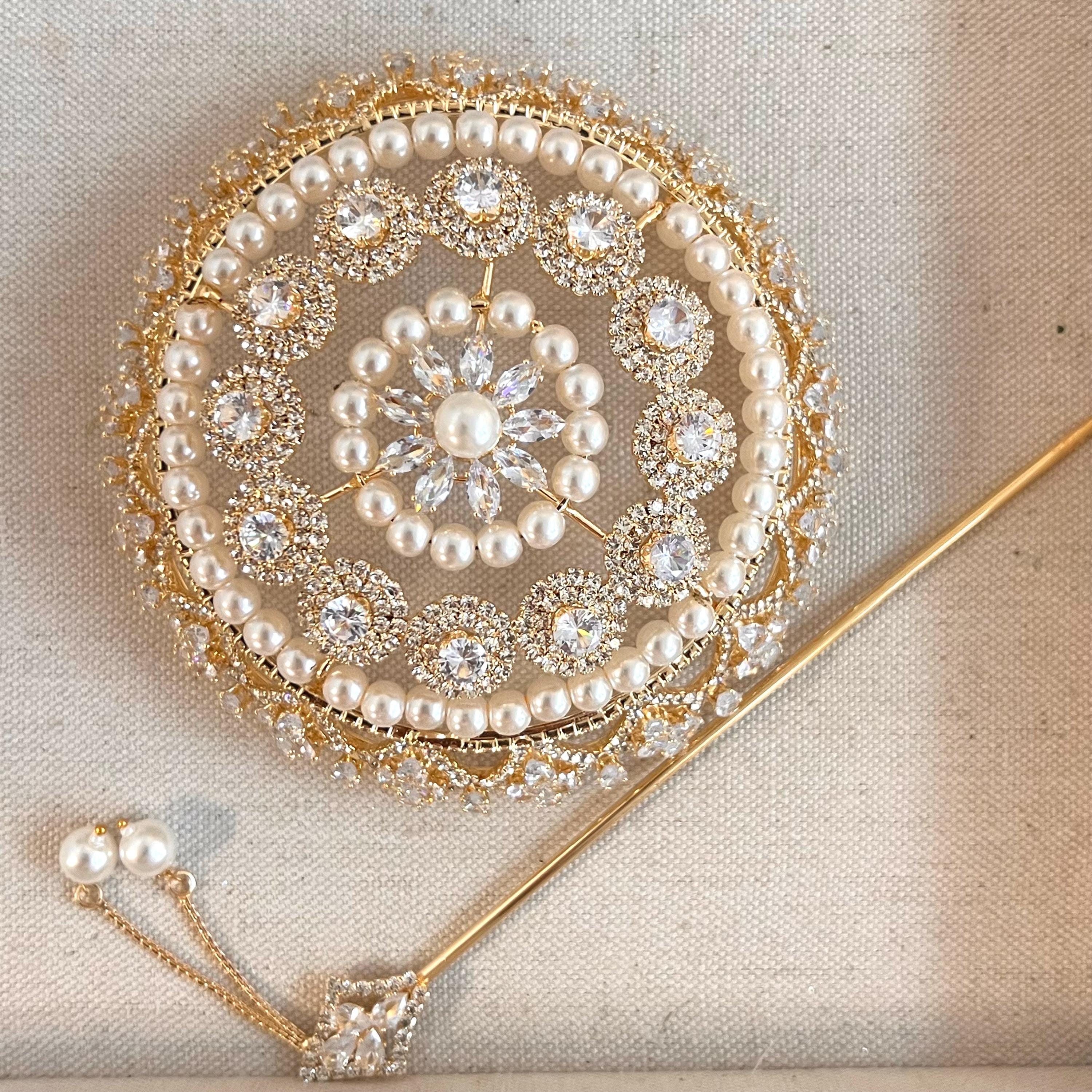 Beautiful Accessory Crystal Bun Hair Accessory Beautiful Bridal Wedding Guest Unique Style ...
