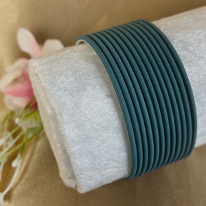 Ocean Blue Single Bangles - Set of 12 - Size 2.10 Indian Bangles/Bracelets/Matte Bangles/Indian & Pakistani Jewellery