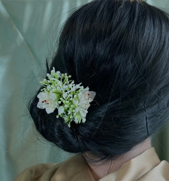 Gajra Per Capelli Con Fiori Artificiali Per Donna Gajra Per - Foto 2
