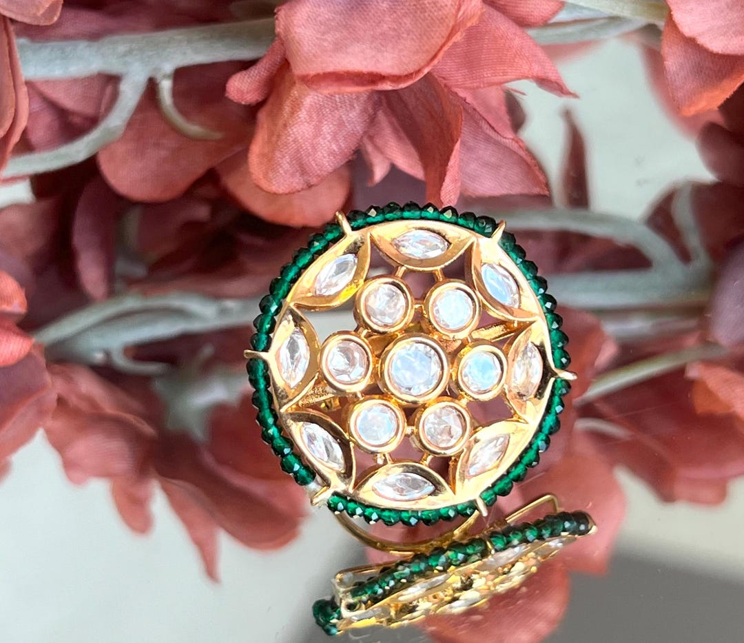 Green Indian Ring/ Fashion Jewellery/ Gift for Women/indian/pakistani ...