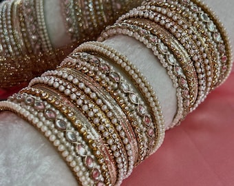 Small Clear Bangle Set/Indian/ Pakistani/Jewelley/ Fashion Bracelet/Valentines gifts