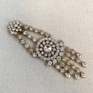 Antique Gold Jhumar Jhoomar- Clear stones Passa Hair Accessory Pakistani Punjabi Bridal Fashion South Asian Traditional Jewellery