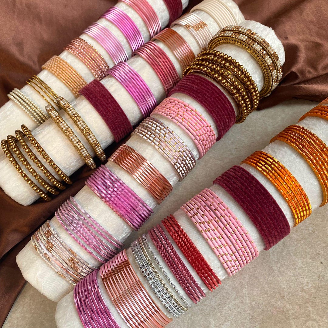 Bangle Roll Build Your Bangle Set - Pink Gulabi Bangle Collection ...