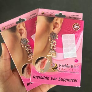 Invisible Earring Support Ear grips Easy to wear Heavy Jewellery Sensitive Skin Water Resistant Double Sided Oval Shape Various Accessories