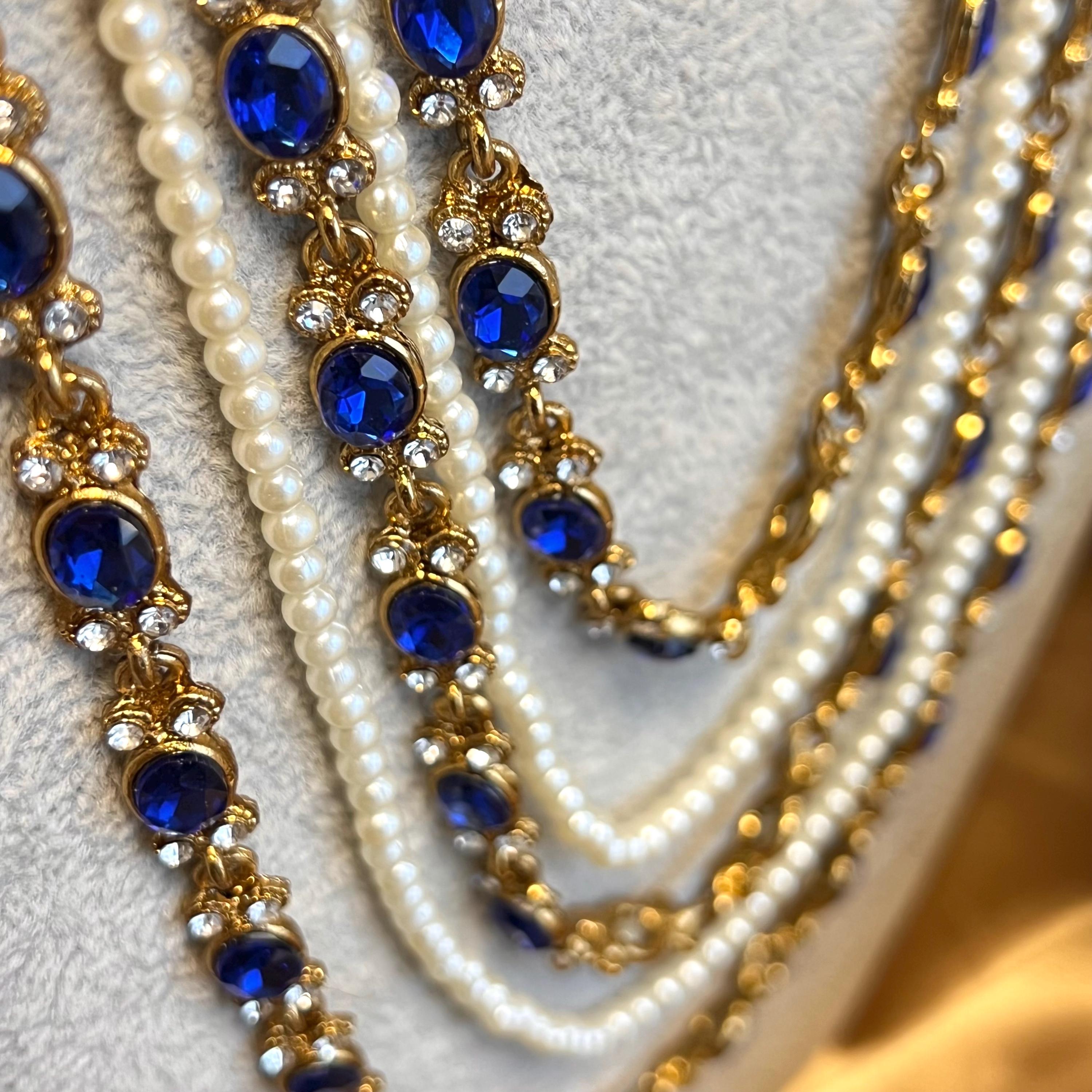 CLEARANCE IMPERFECT Silver Antique Gold Blue Maroon Rhinestone Long ...