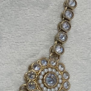 Small Tikka - Clear/ Tikli/ Indian/ Pakistani Fashion Jewellery/Maang Tikkas