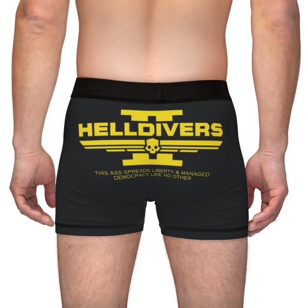 Men's Boxers/ helldivers / helldivers 2 / underwear / under wear/ boxers/  briefs/ sweet liberty/ managed democracy / funny