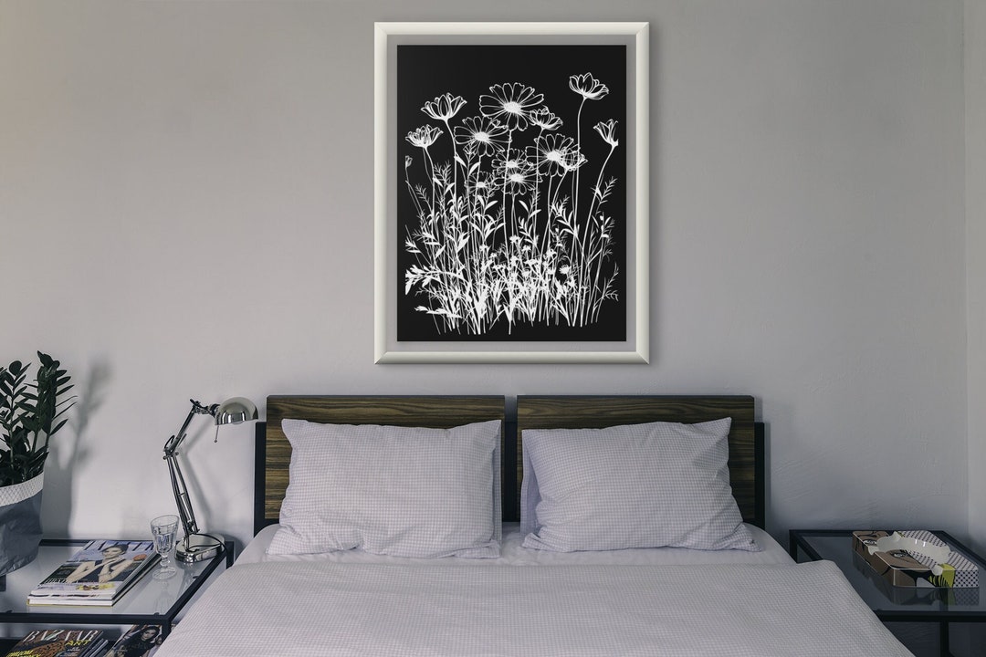 Poster Art, Black and White Wall Prints, Minimalist Art, Floral Prints — free download