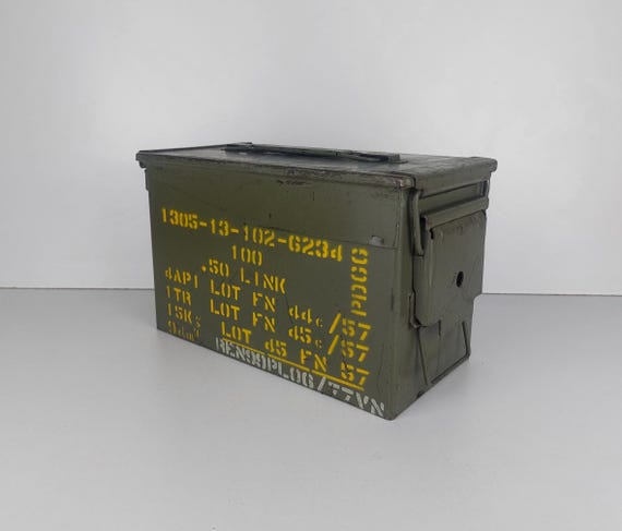 Vintage Military Metal Box, Army Box, Vintage Box, Metal Box Vintage Military Metal Box, Army Box, Vintage Box, Metal Box