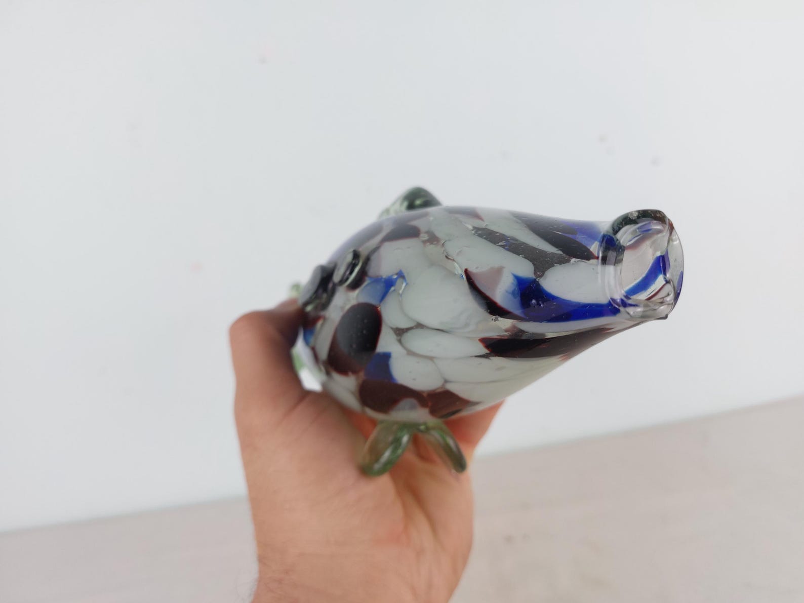 Vintage Blue Fish ,glass Fish Art, Art Deco, Blue Fish Art, Fish ...