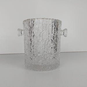 Glass ice bucket, vintage ice bucket, old, decor, small ice bucket, beautiful glass ice bucket
