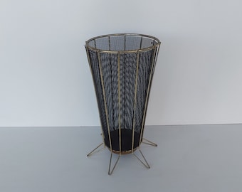 Umbrella holder, vintage umbrella holder, beautiful umbrella holder, metal, retro, germany, europe, black, wire