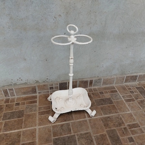 Umbrella holder, umbrella stand, vintage, retro, old, cool, home decor, white umbrella stand, great home decor, art