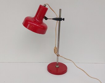 Office table lamp, retro table lamp, red lamp, decor lamp, large decor, unique lamp, germany lamp