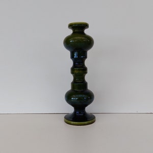 Jarrón verde oscuro, jarrón de cerámica moderno, jarrón vintage, jarrón de alemania, hecho en alemania, jarrón único, idea de regalo, jarrón verde alto