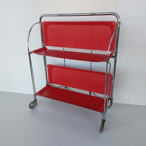 Salontafel, draaitafel, klaptafel, neonoranje tafel, bartafel, vintage, retro, duitsland tafel, minibar, bartafel, modernistisch
