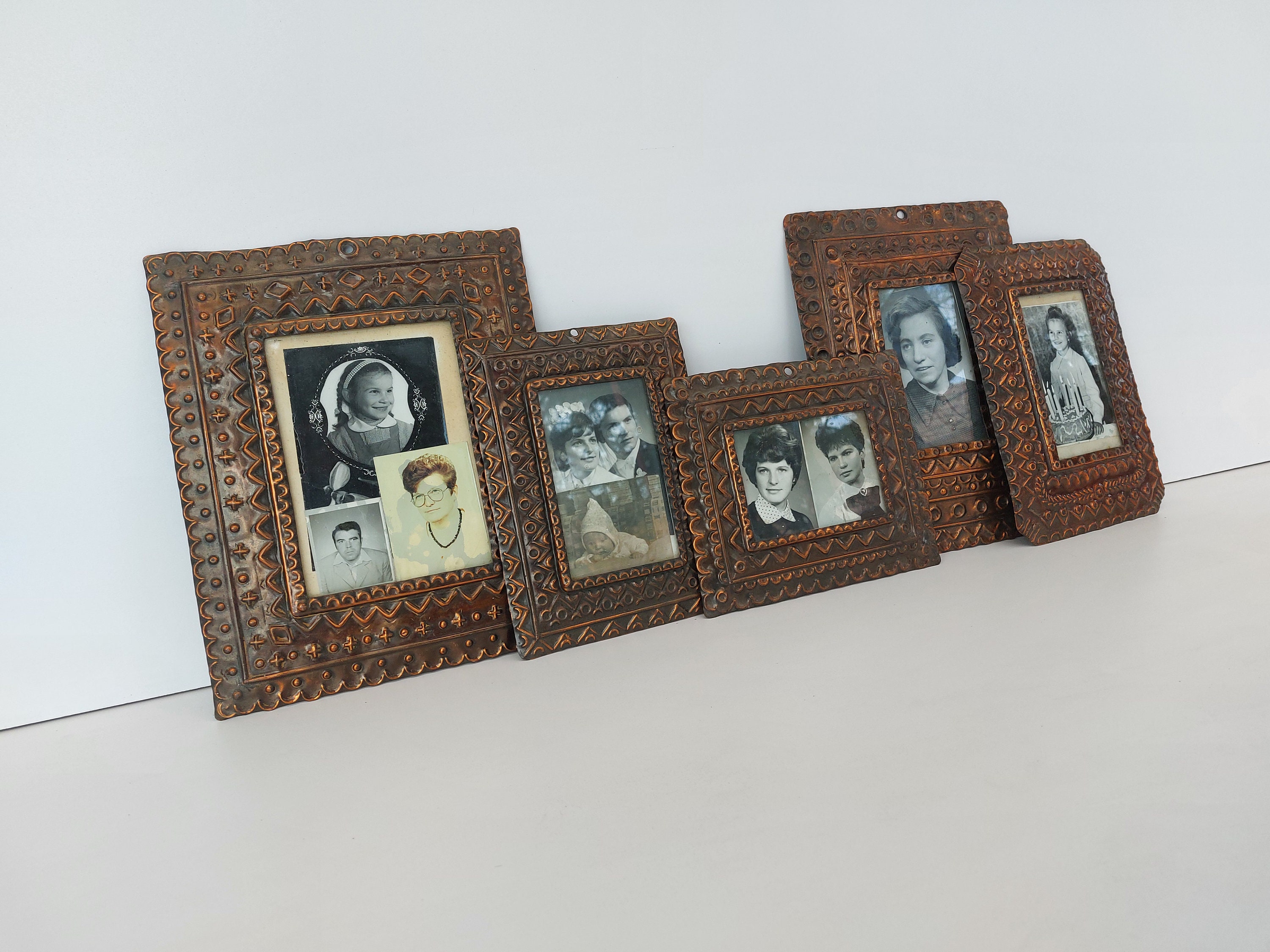 5 Wall Picture Frame, Soviet Metal Photo Frame, Lot Frame, Metal