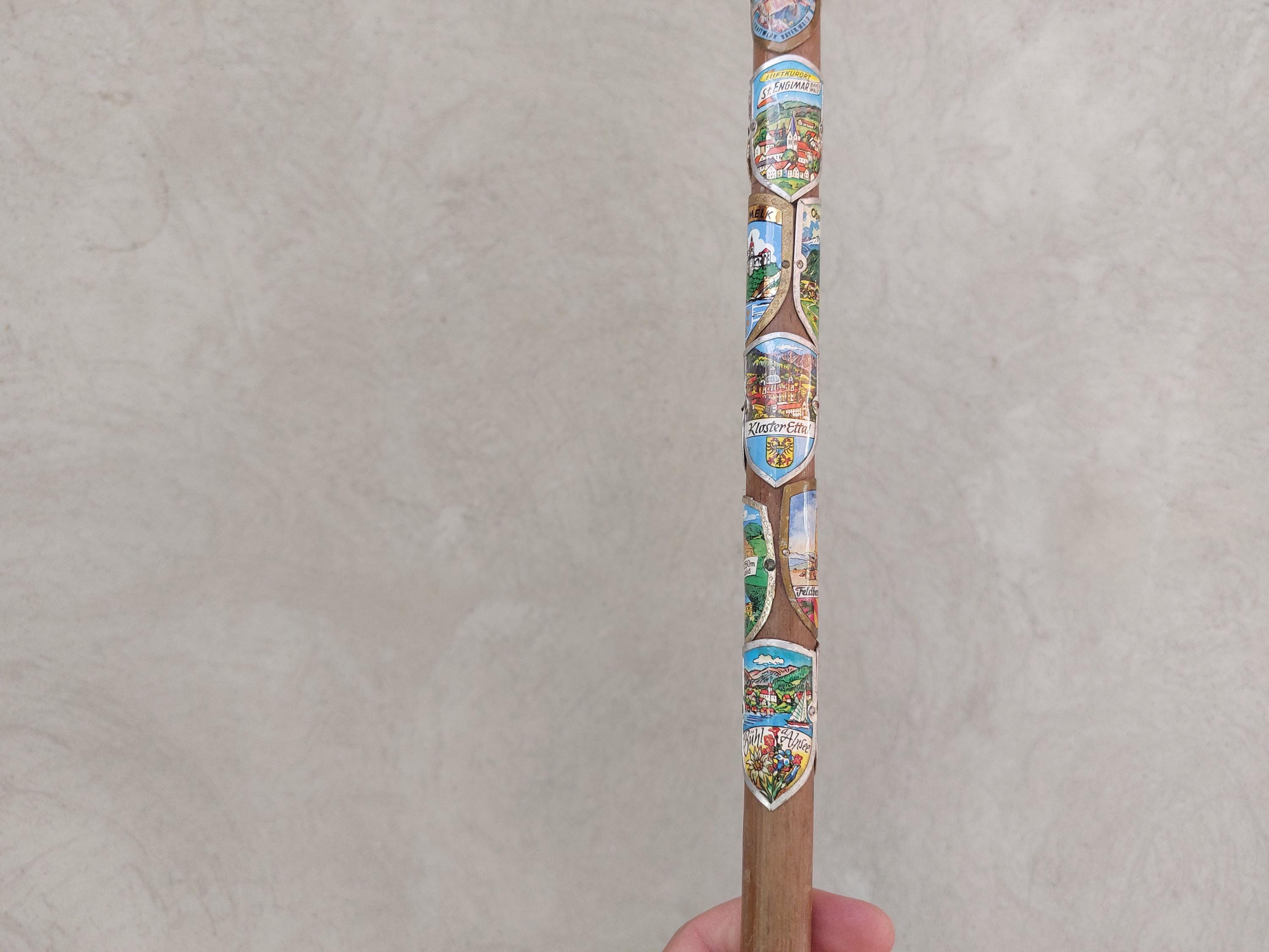 25 Emblem Cane, Vintage Walking Sticks, Retro Cane, Vintage Cane ...