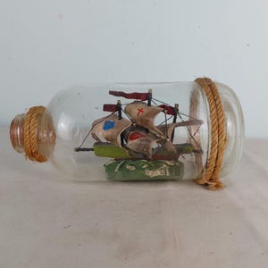 Ship in a bottle, collectable, vintage, retro, old, collectable, ship, decor, unique, gift, gift idea