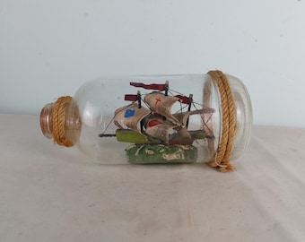 Ship in a bottle, collectable, vintage, retro, old, collectable, ship, decor, unique, gift, gift idea