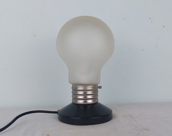 Large light bulb lamp, night lamp, vintage light bulb lamp, unique lamp, retro lamp, gift idea, home decor, 60s, 70s, modern lamp