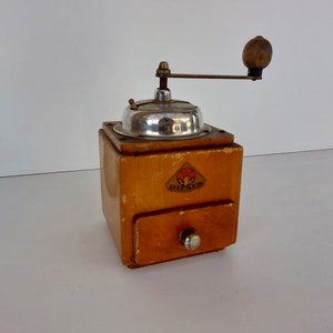 Retro coffee grinder, vintage, Dienes coffee grinder, old, vintage, decor, wooden coffee grinder, shabby kitchen decor, collectable