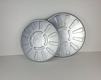 2 Vintage Metal Round Film Container, retro film decor, germany film box, film box, collectable, film decor