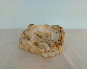 Marmor Aschenbecher, Vintage geschnitzter Marmor, Stein Aschenbecher, Schale Naturstein, Tonfarben, Sammlerstück, Briefbeschwerer, Rauchzubehör, Geschenkidee