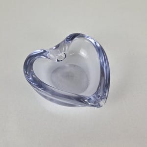Heart ashtray, blue ashtray, modernist ashtray, glass ashtray, smoke accessory, vintage ashtray, retro ashtray, home decor, sweet ashtray