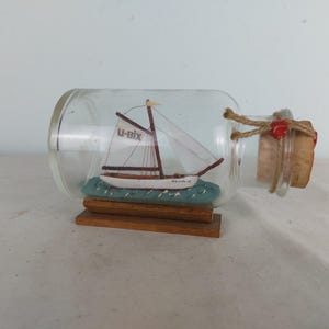 Ship in a bottle, collectable, vintage, retro, old, collectable, ship, decor, unique, gift, gift idea