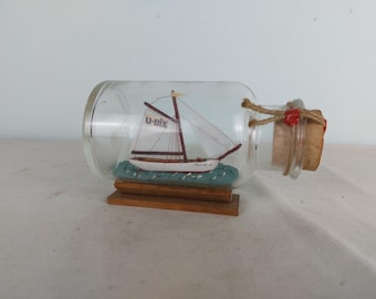 Ship in a bottle, collectable, vintage, retro, old, collectable, ship, decor, unique, gift, gift idea