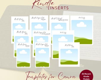 Customizable DIY Kindle Insert Canva Templates | Personalize Your E-Reader