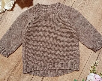 Baby Toddler hand knitted Sweater, sweatshirt Knitted Pullover Sweater, Children knitted sweater, hand knitted boy sweater, girl sweater