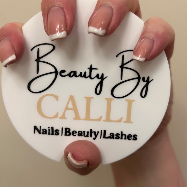 Disque acrylique personnalisé Nail Tech Prop/Nailfie, accessoire photo pour ongles, beauté, gel, salon, cadeau, signalisation, accessoire Nailfie