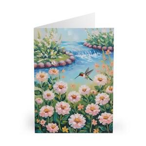 Beija-flor, cartões de felicitações inspirados na natureza para todas as ocasiões, cartões de notas florais, impressões de arte, cartões de aniversário, cartões de agradecimento