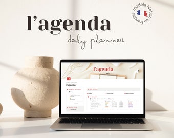 L'Agenda: minimalist Notion template in french to manage your daily life