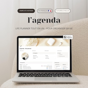L'Agenda, life planner : template Notion français premium pour organiser sa vie - Tableau de bord Notion personnel tout-en-un