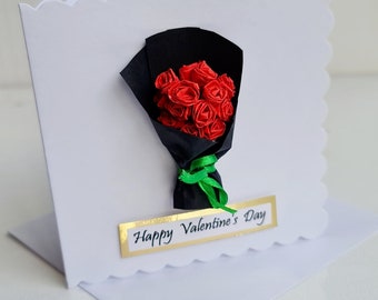 Origami fait main Saint-Valentin / Fiançailles / Carte d'anniversaire